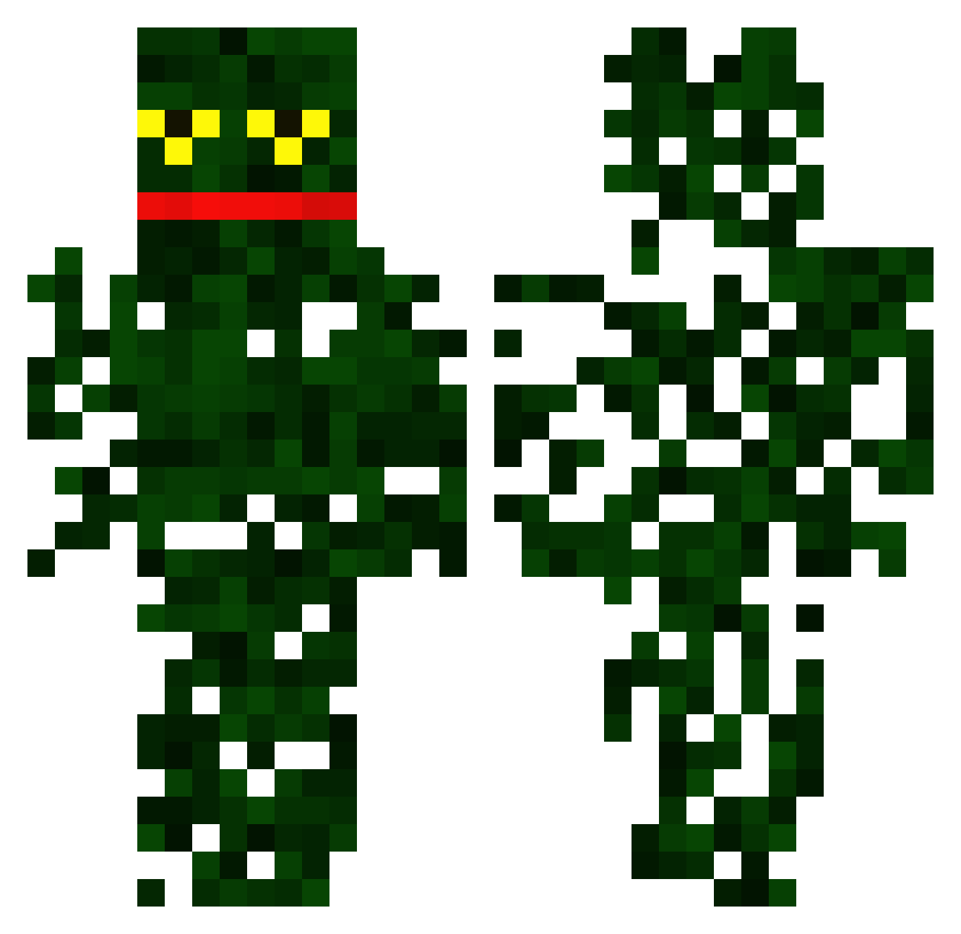 LoafCatnip Minecraft skin, front and back view