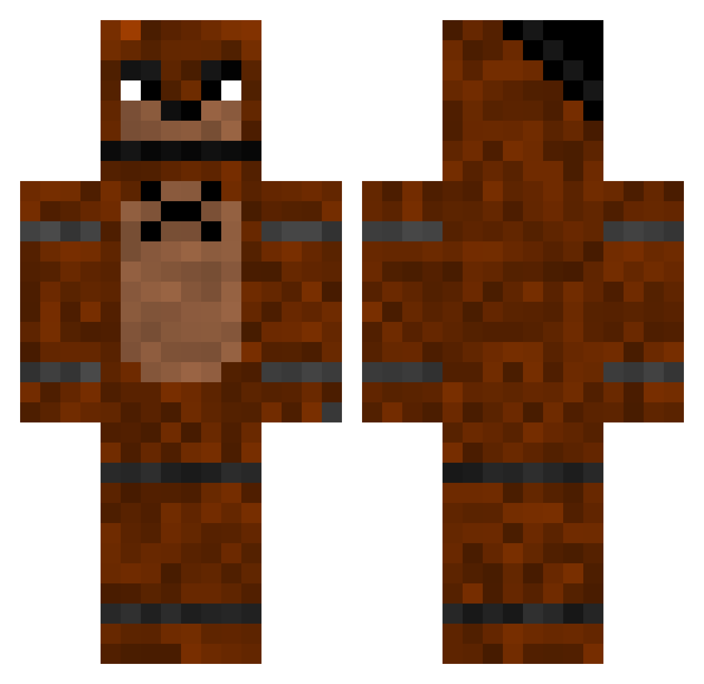 Rejang Minecraft skin, front and back view