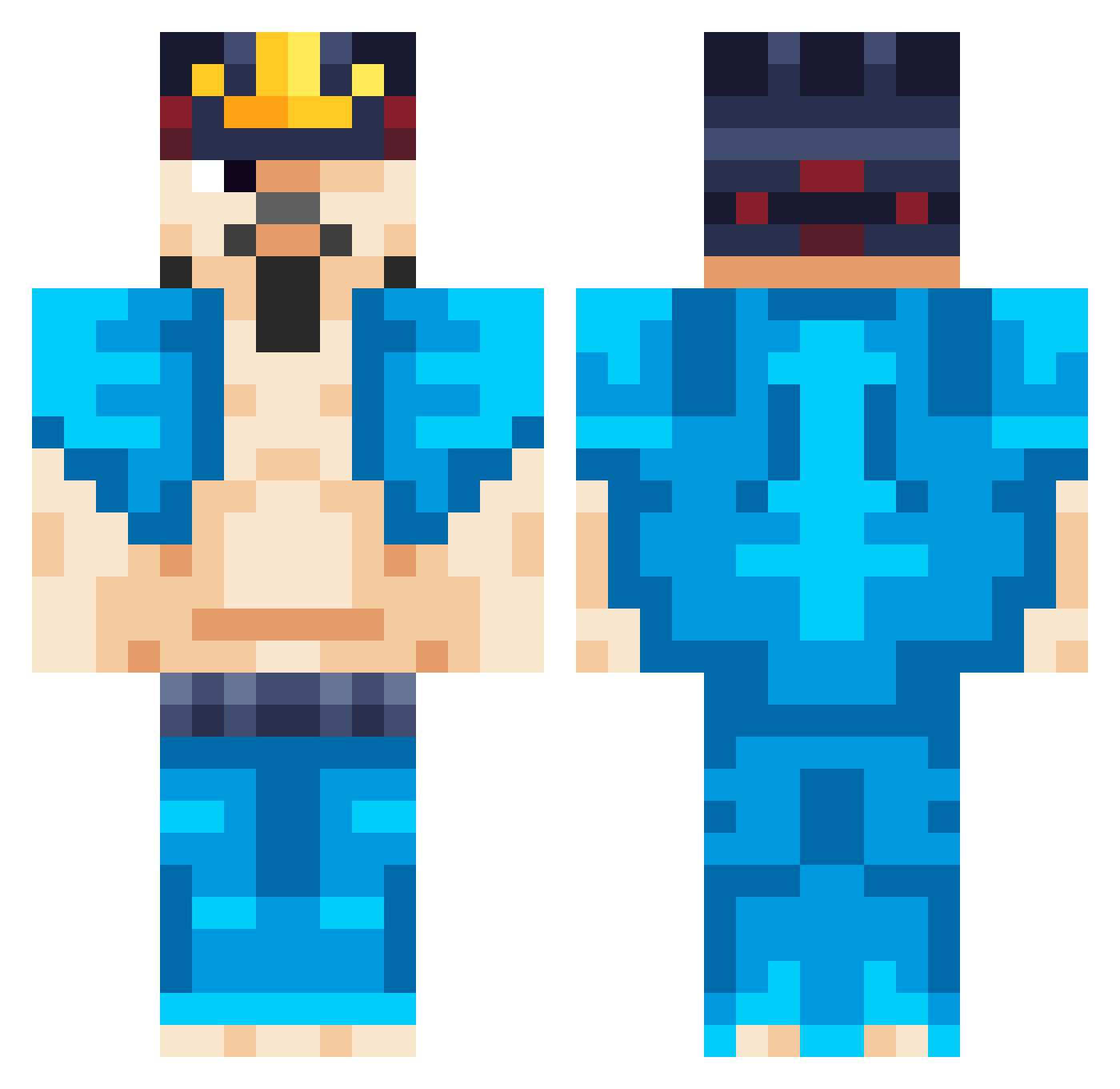 Astredia Minecraft skin, front and back view