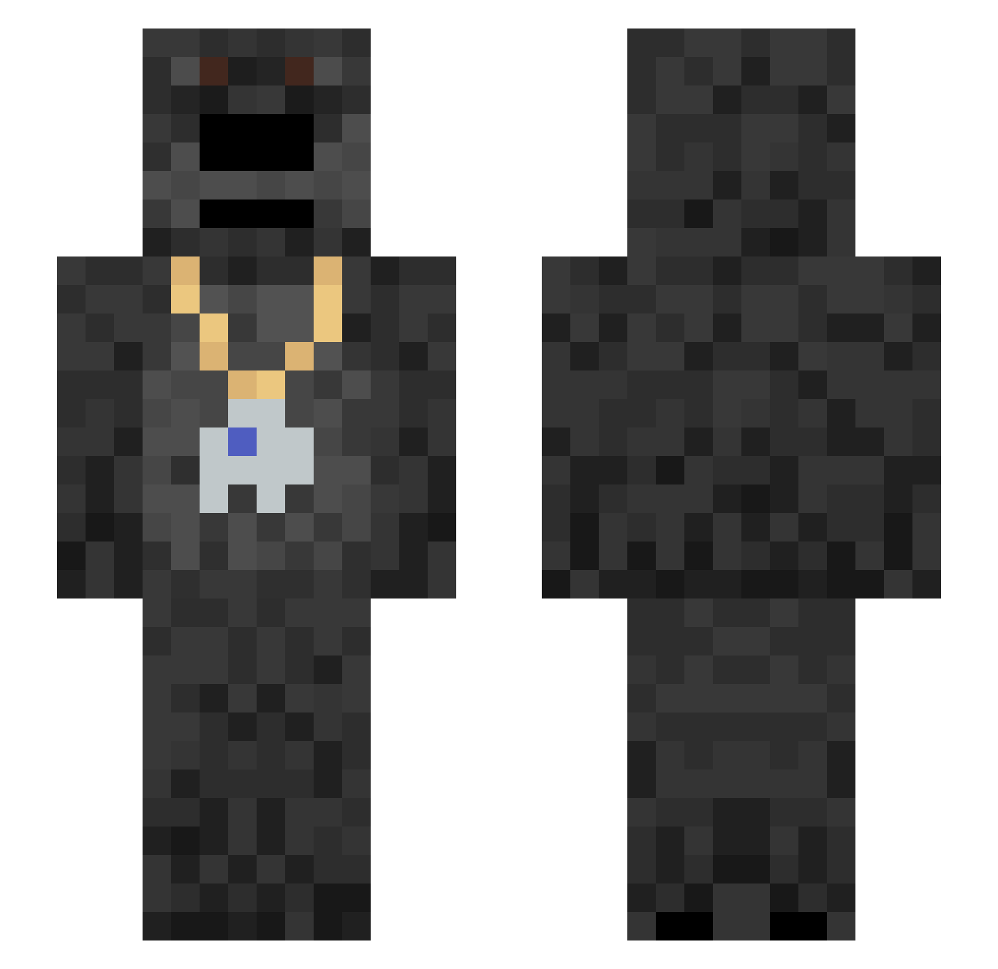 Ramin_Yangmal Minecraft skin, front and back view