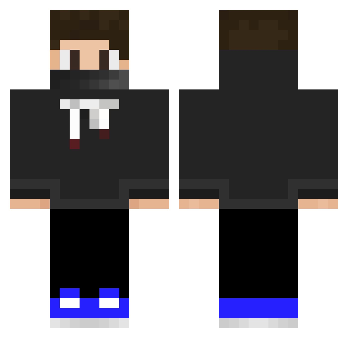 po1lkar Minecraft skin, front and back view