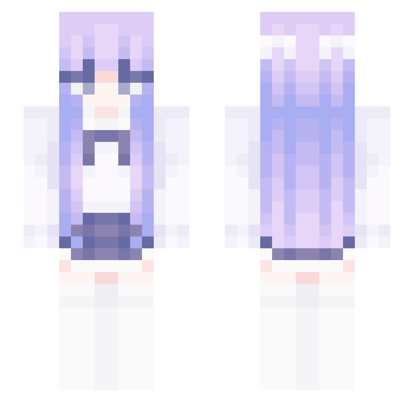 zjojofly Minecraft skin, front and back view