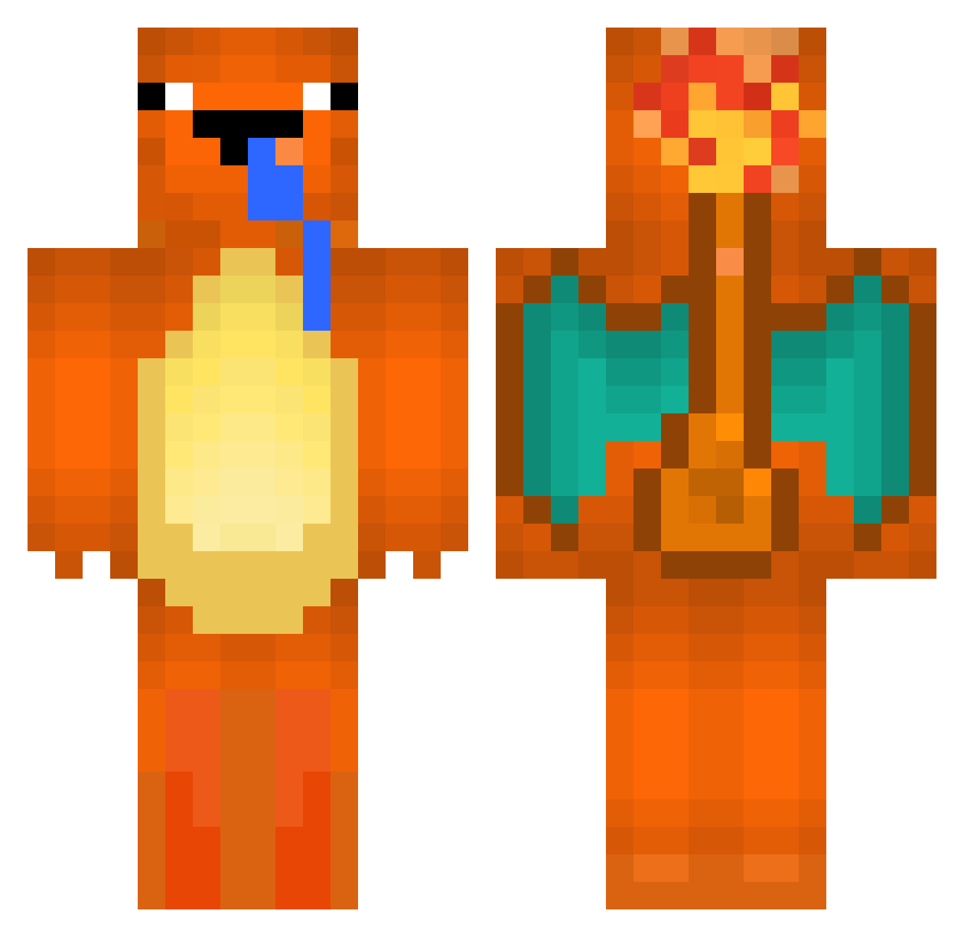 SirBritishMan Minecraft skin, front and back view