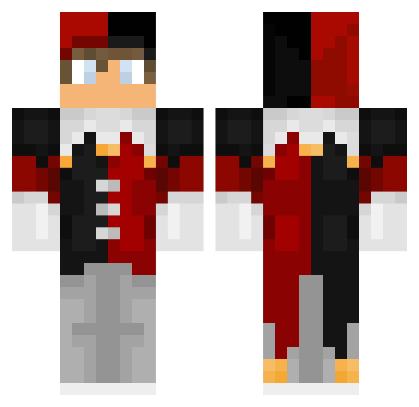 Johngleur Minecraft skin, front and back view