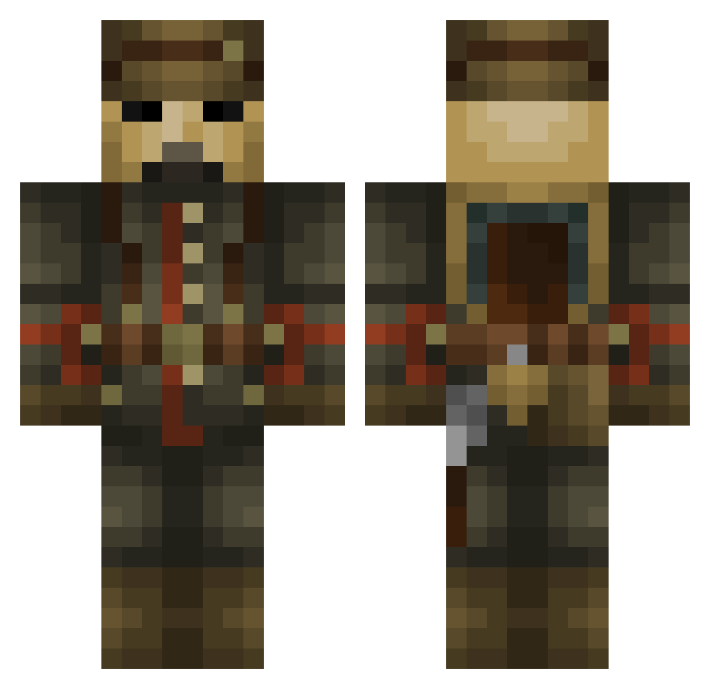 FroggyBoi489 Minecraft skin, front and back view
