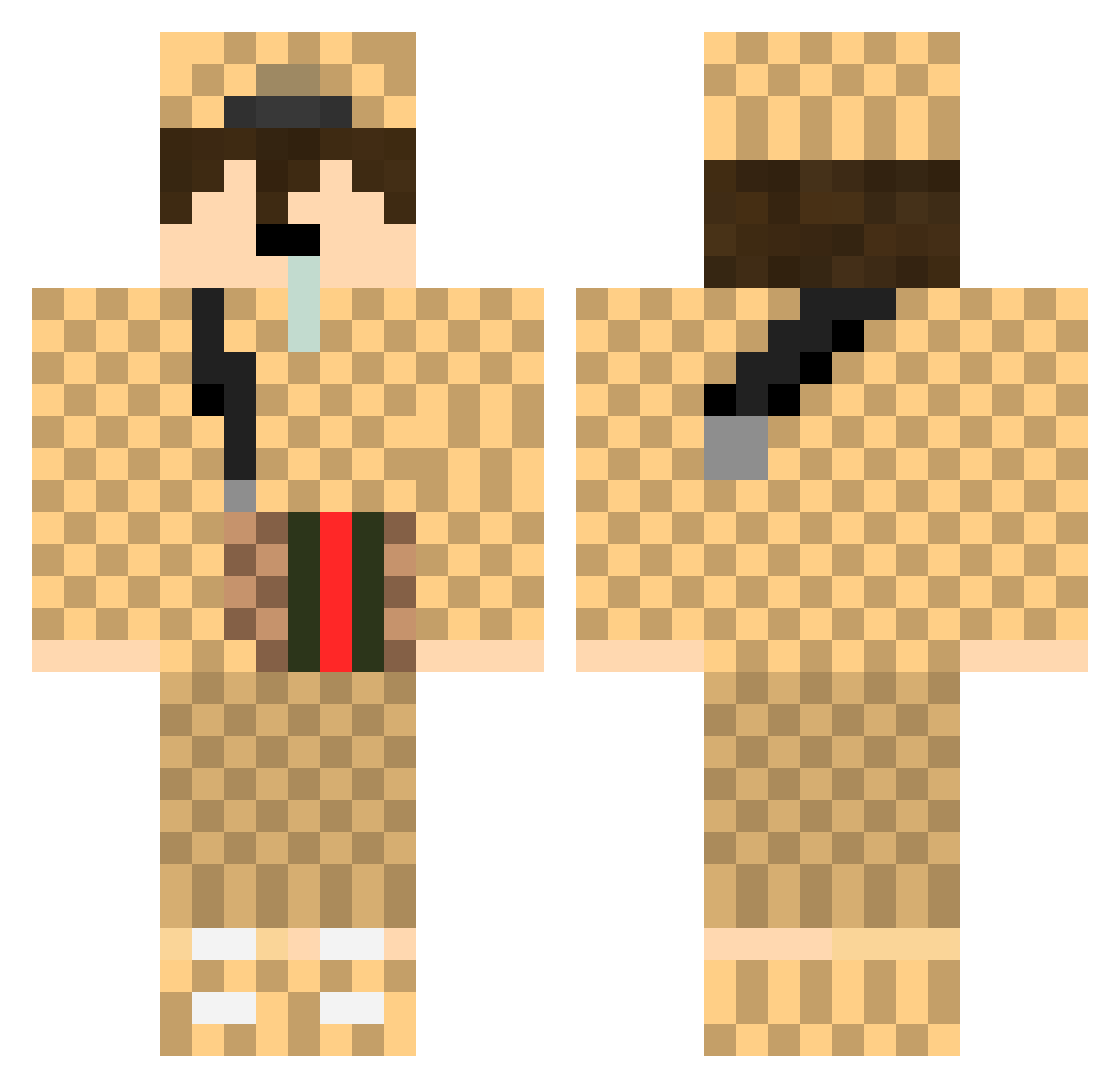 EinfachAdam Minecraft skin, front and back view