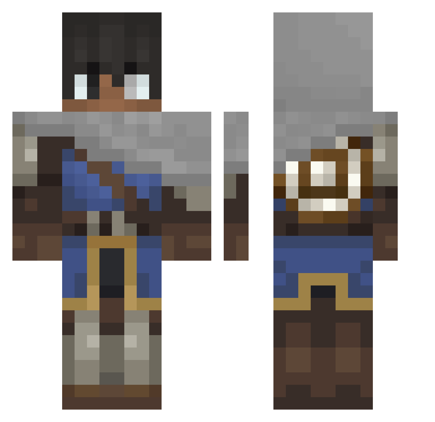 T1Thejwid Minecraft skin, front and back view