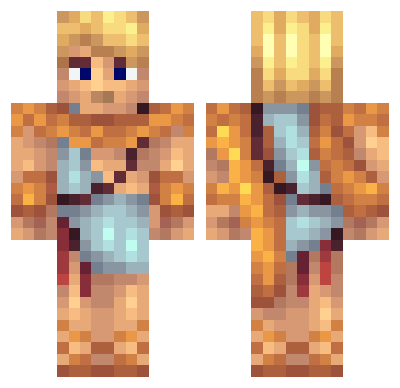 fudgy97 Minecraft skin, front and back view