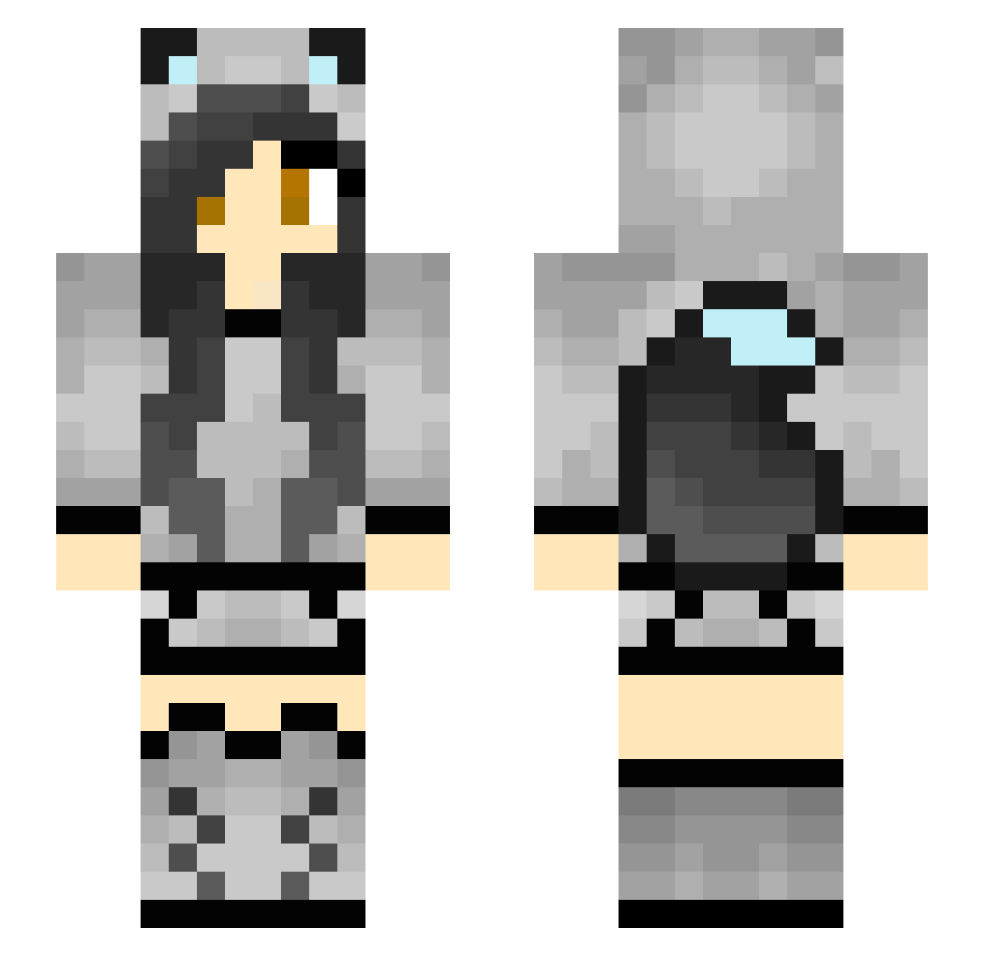 toyotapride Minecraft skin, front and back view