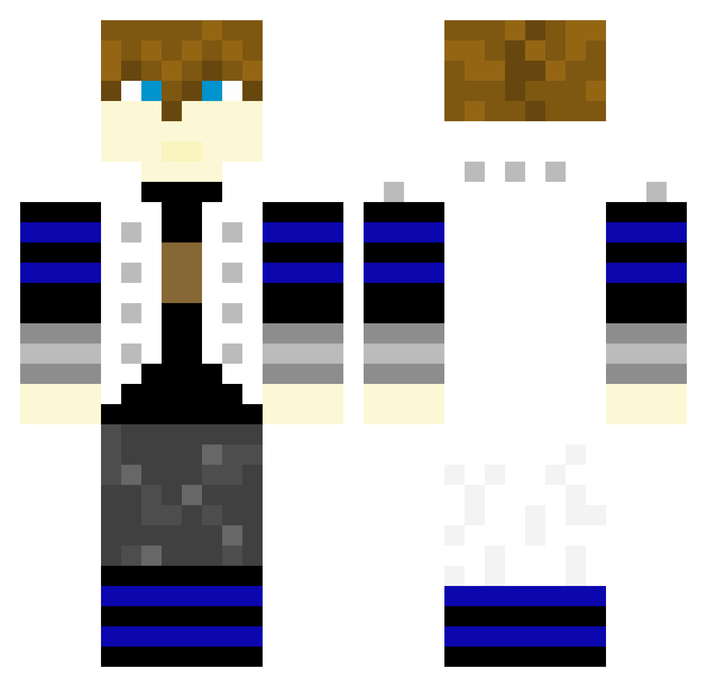 teallite Minecraft skin, front and back view