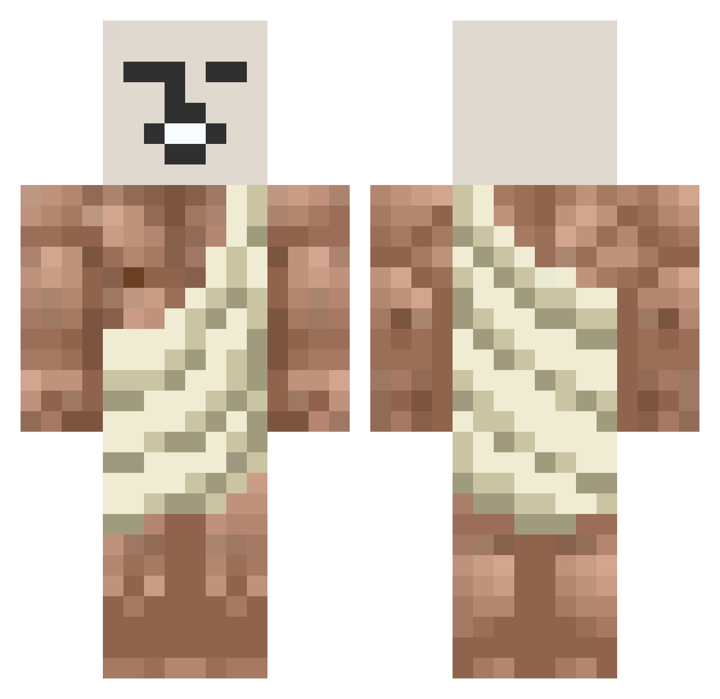 Gasyruju Minecraft skin, front and back view