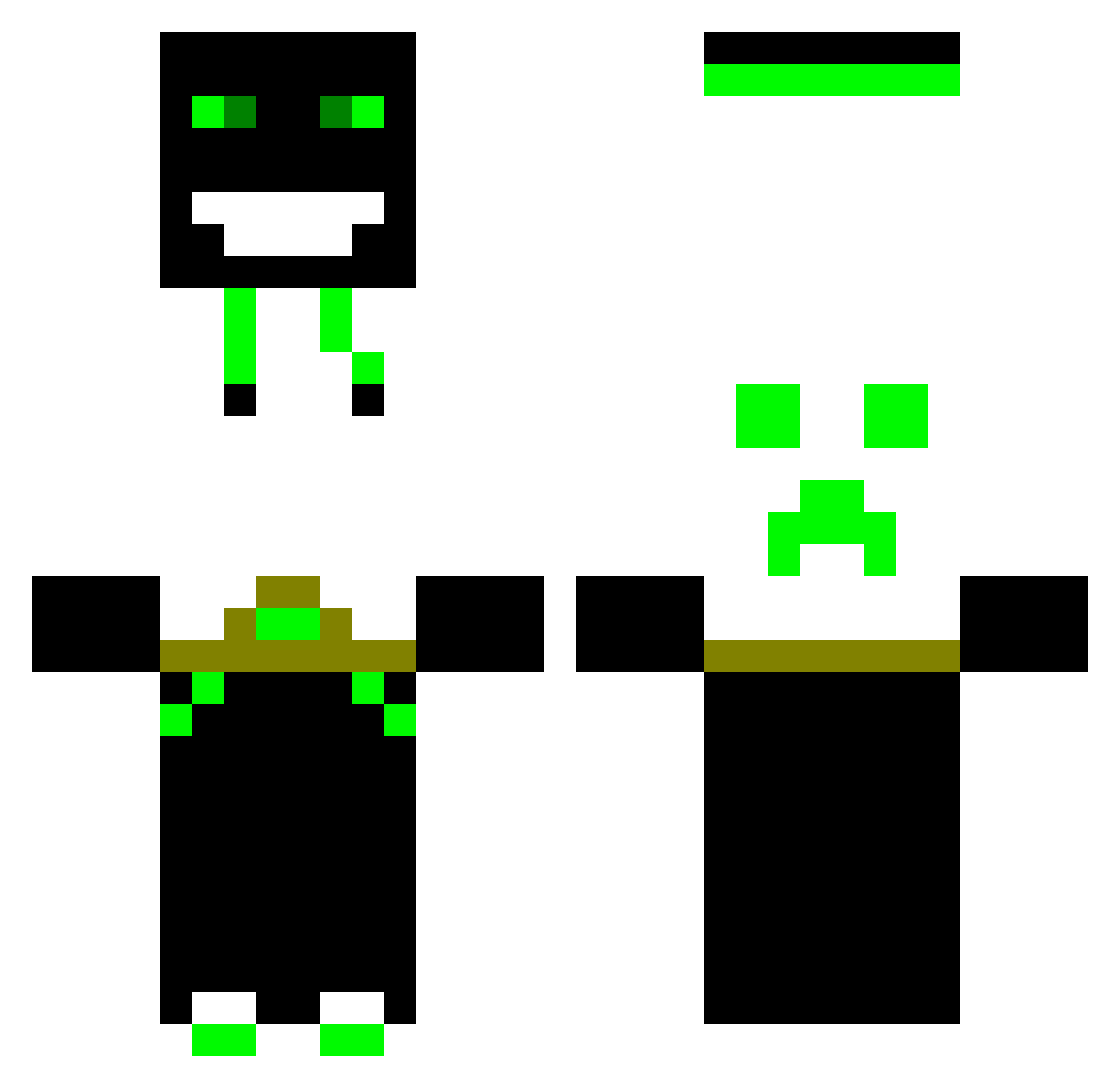 prawdomownypawel Minecraft skin, front and back view