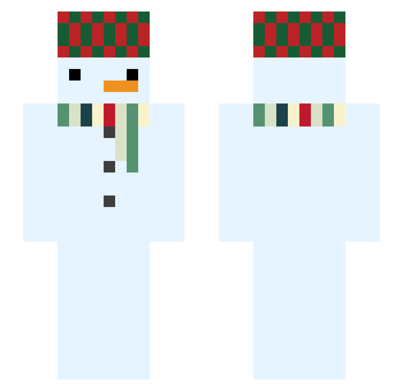 speed8 Minecraft skin, front and back view