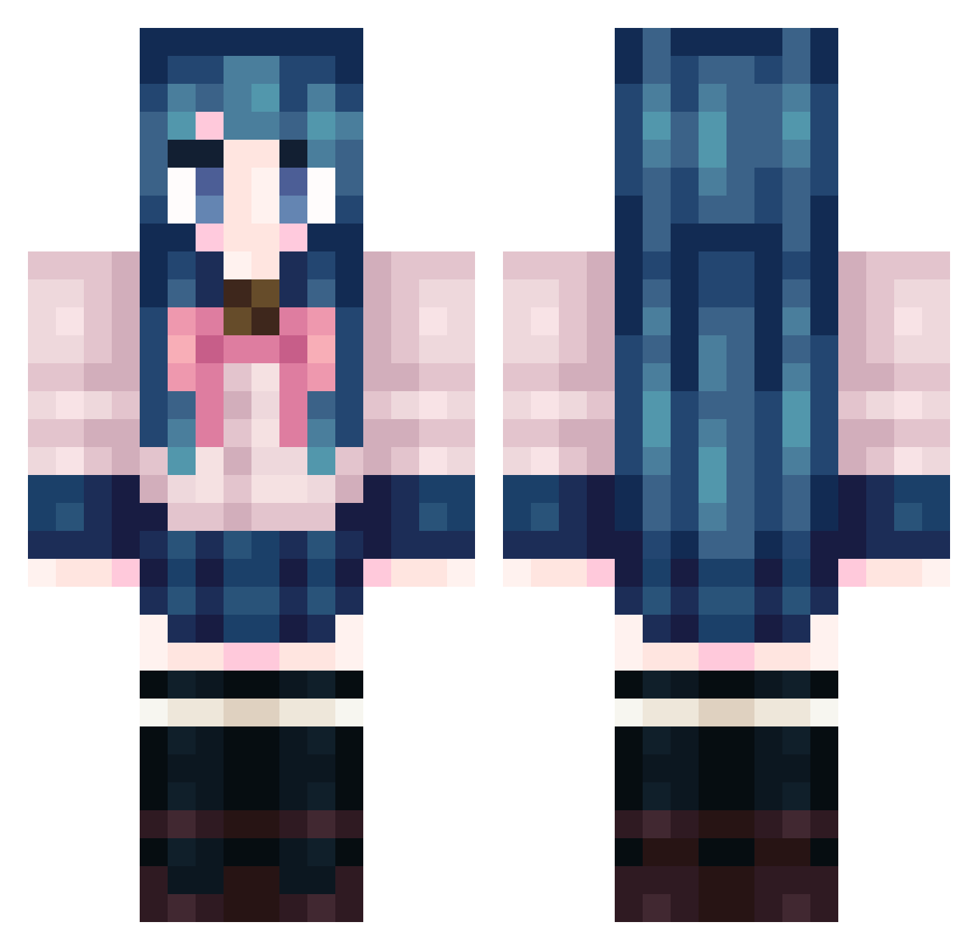 wewy_ Minecraft skin, front and back view