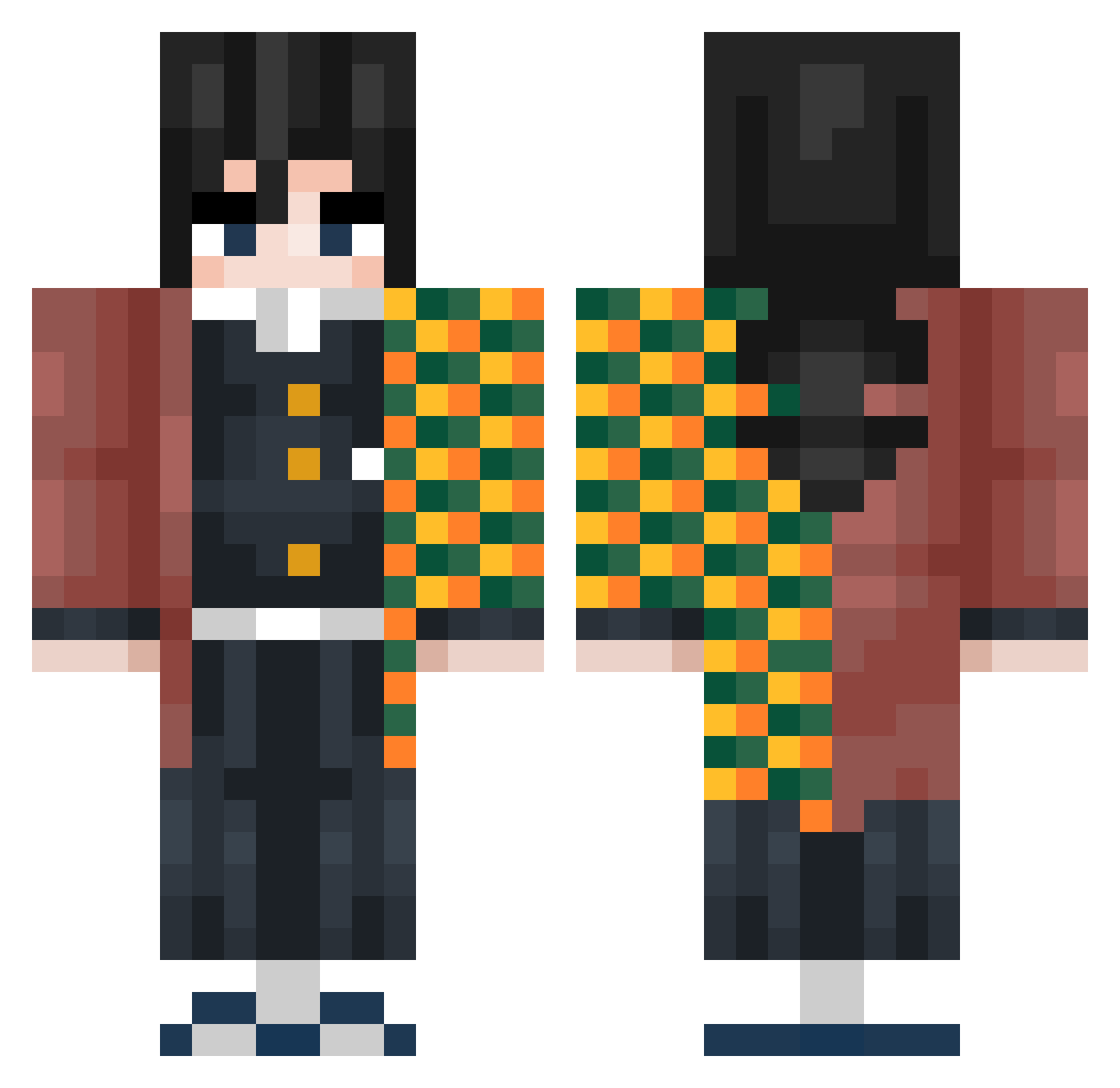 ShadowD0899 Minecraft skin, front and back view