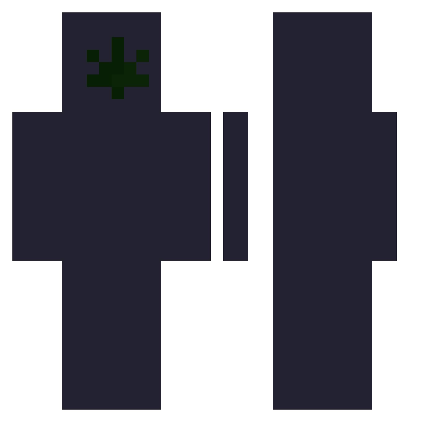 ObrunoDoPvP Minecraft skin, front and back view