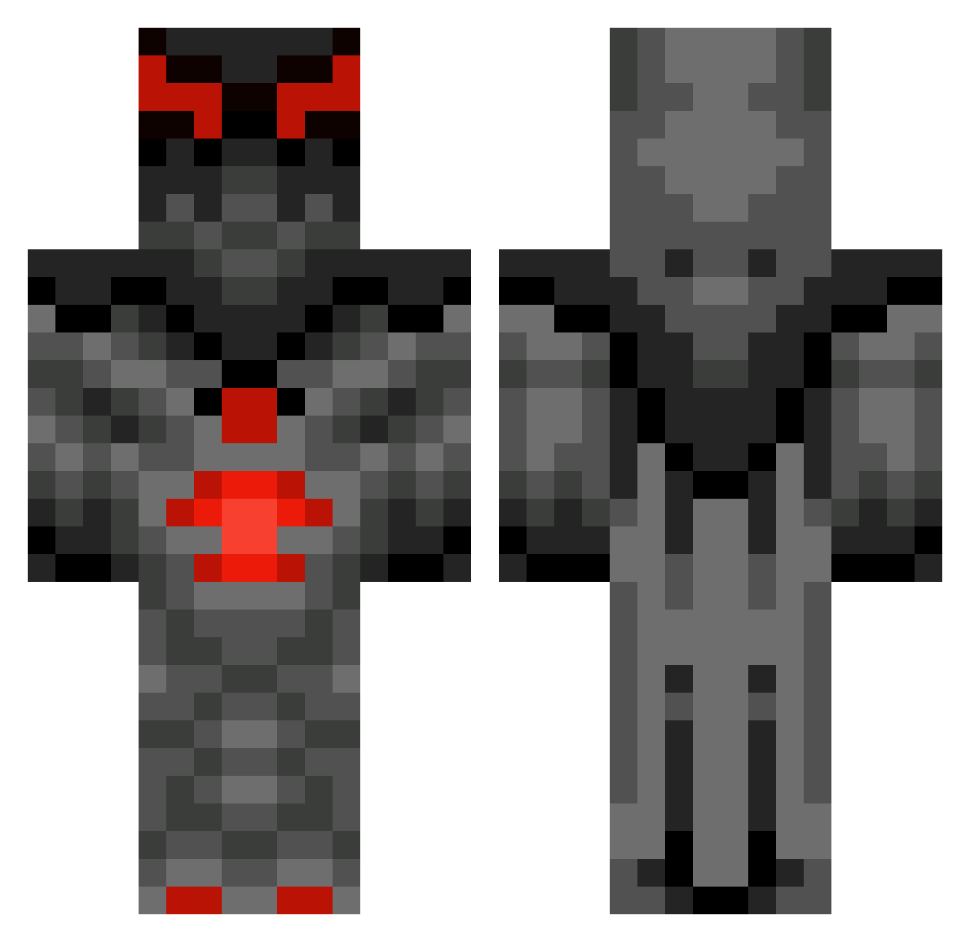 Kpfreemo Minecraft skin, front and back view