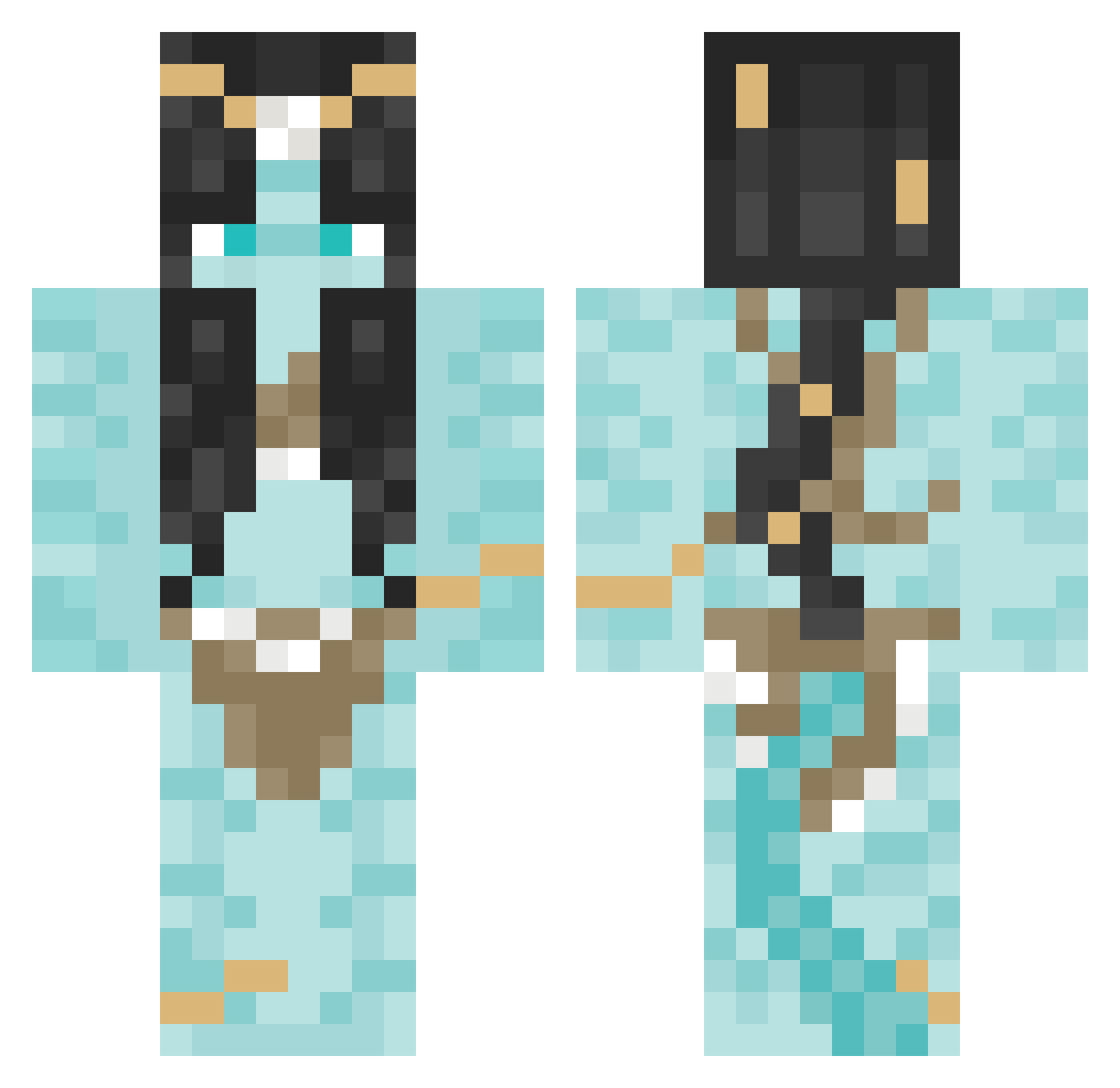 Artemide7w7 Minecraft skin, front and back view