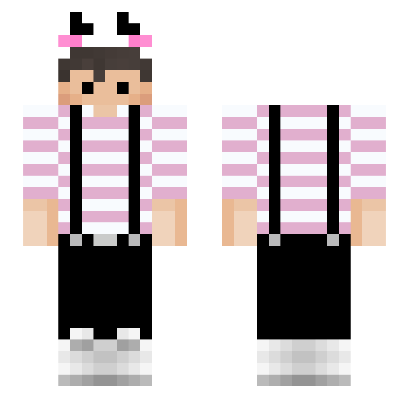 Soarweeto Minecraft skin, front and back view