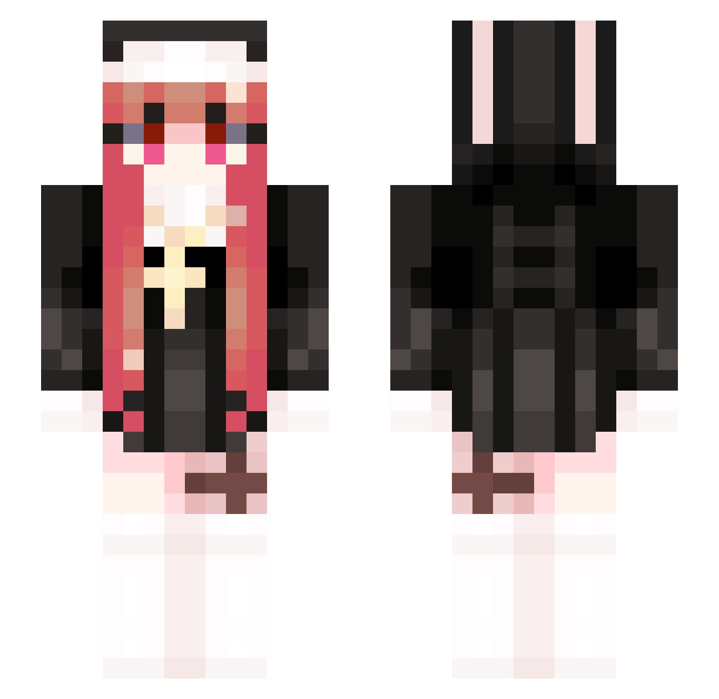 LjxStar Minecraft skin, front and back view