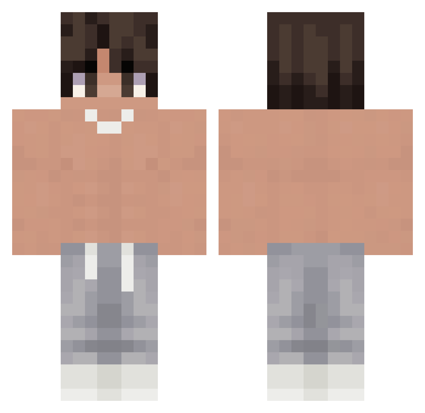 FlyingSquidwards Minecraft skin, front and back view
