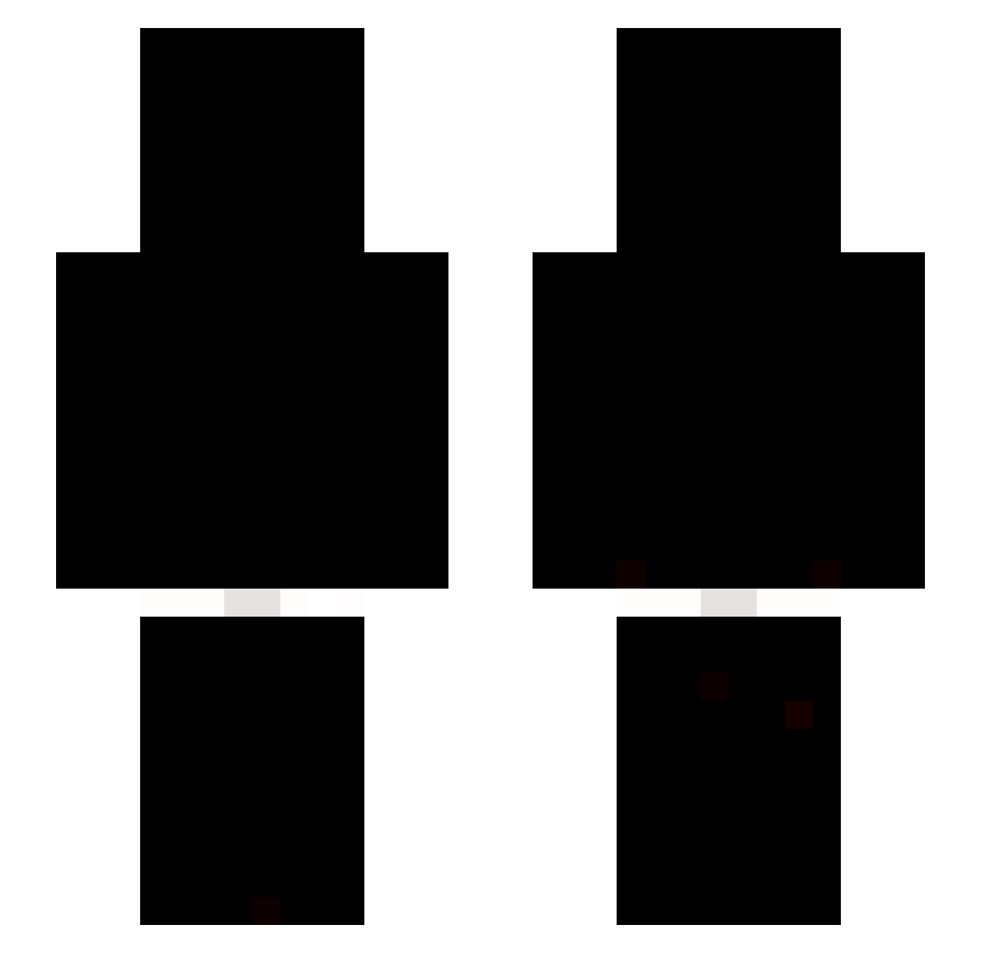 zumuda Minecraft skin, front and back view