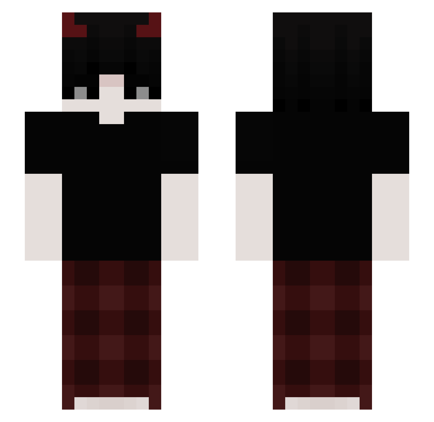 SlyTrixie Minecraft skin, front and back view