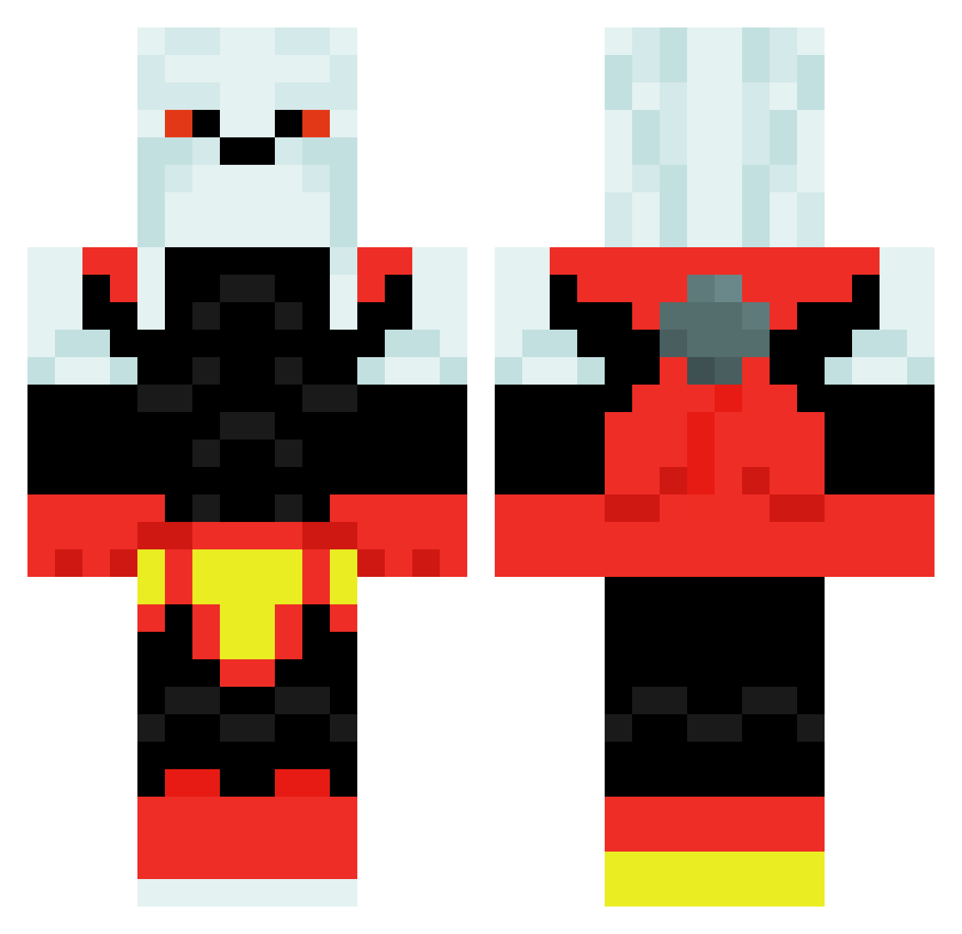raconnnn Minecraft skin, front and back view