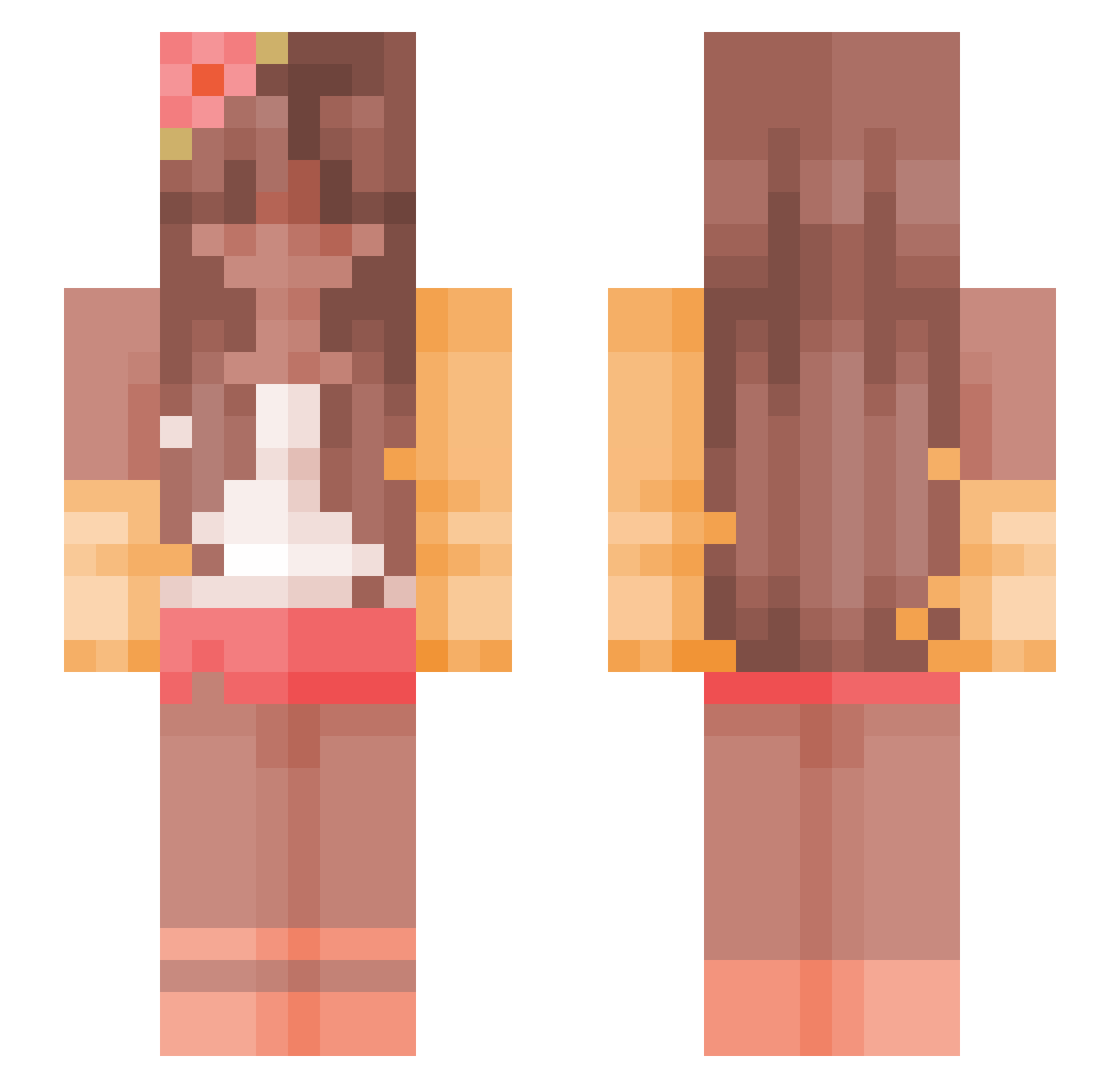 kenfwill Minecraft skin, front and back view