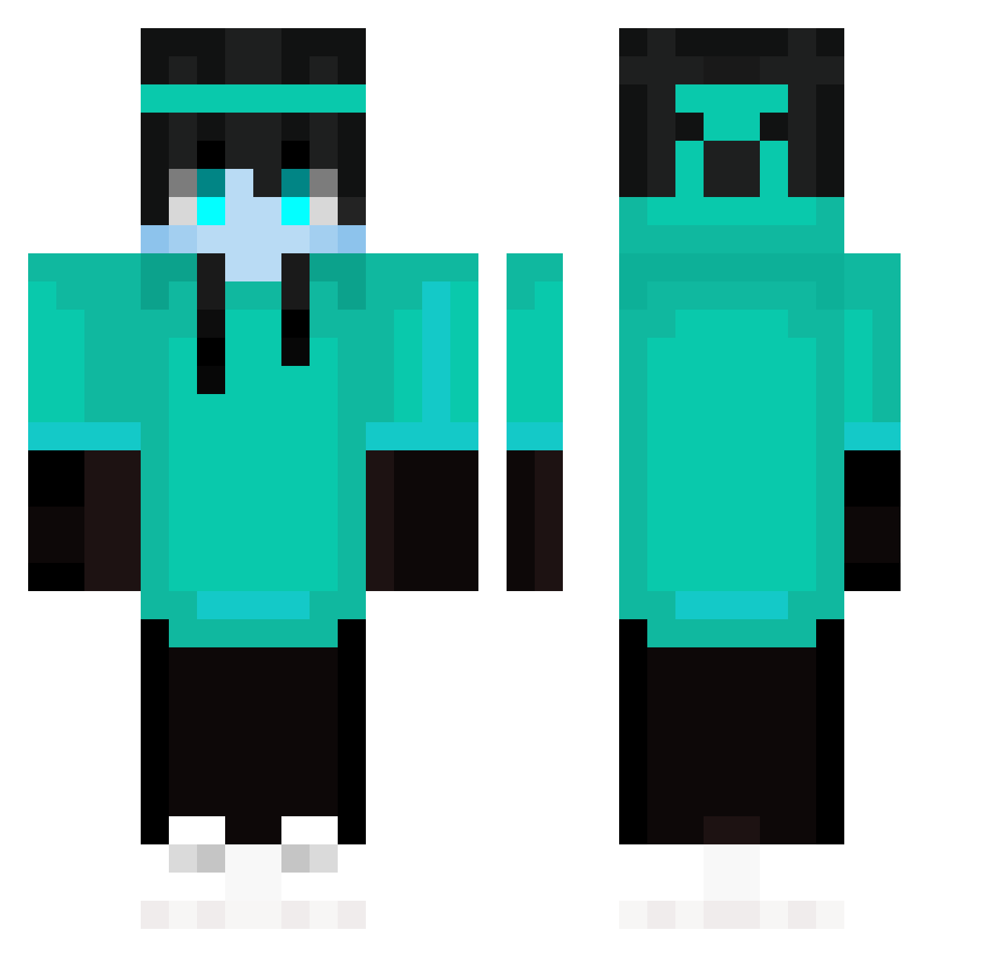 rararashoyu Minecraft skin, front and back view