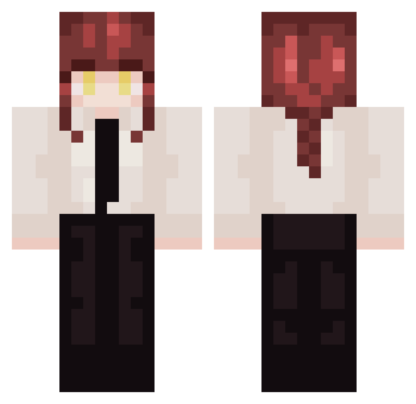 RYONAN Minecraft skin, front and back view