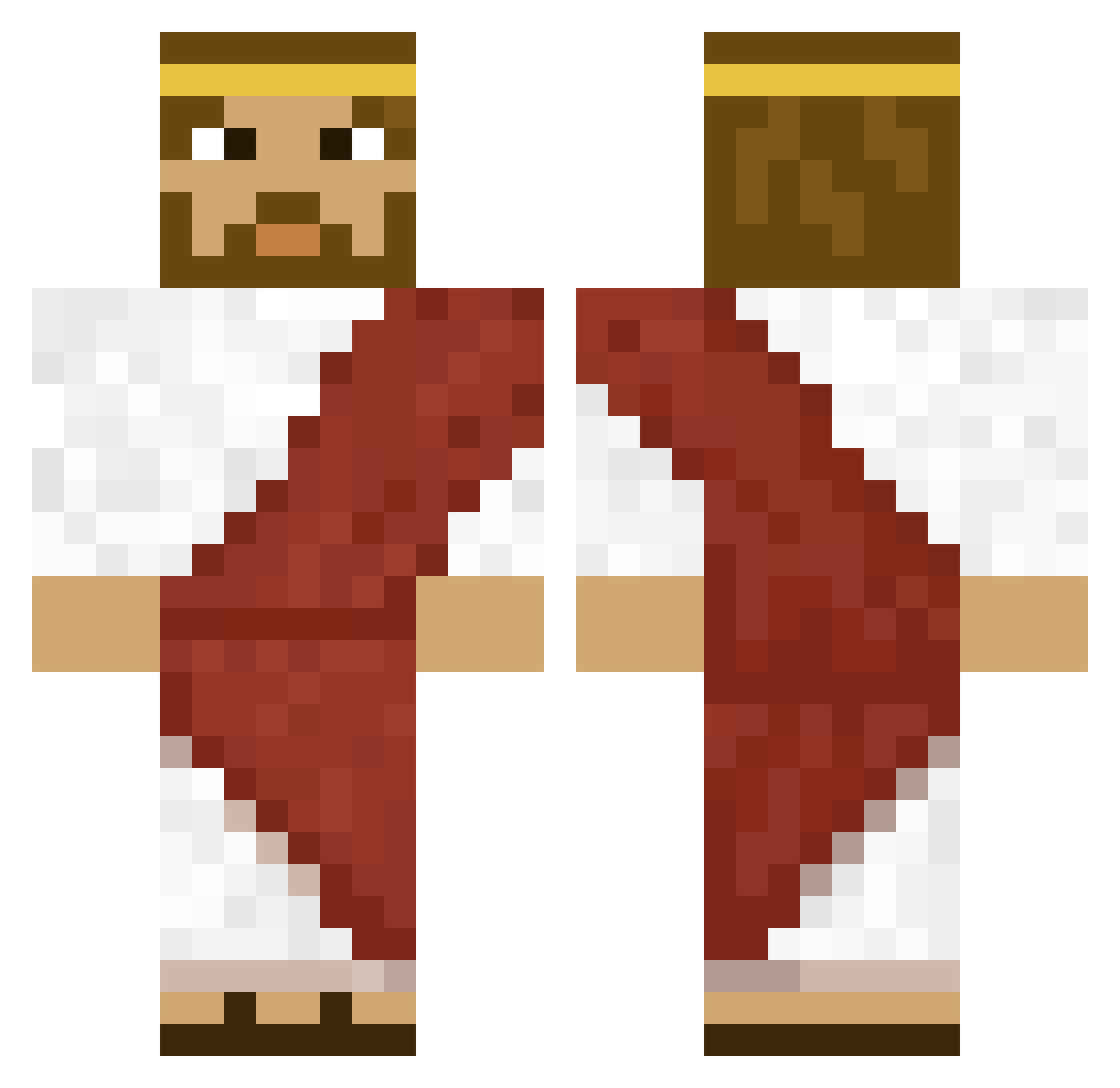MarceU Minecraft skin, front and back view