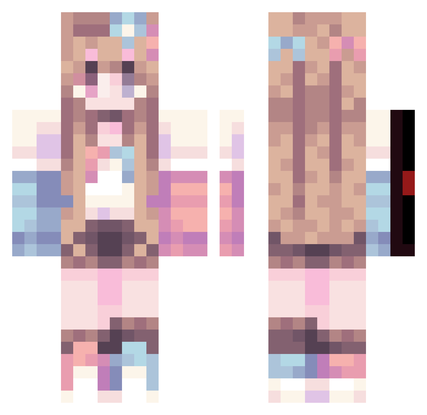 _Nebou_ Minecraft skin, front and back view