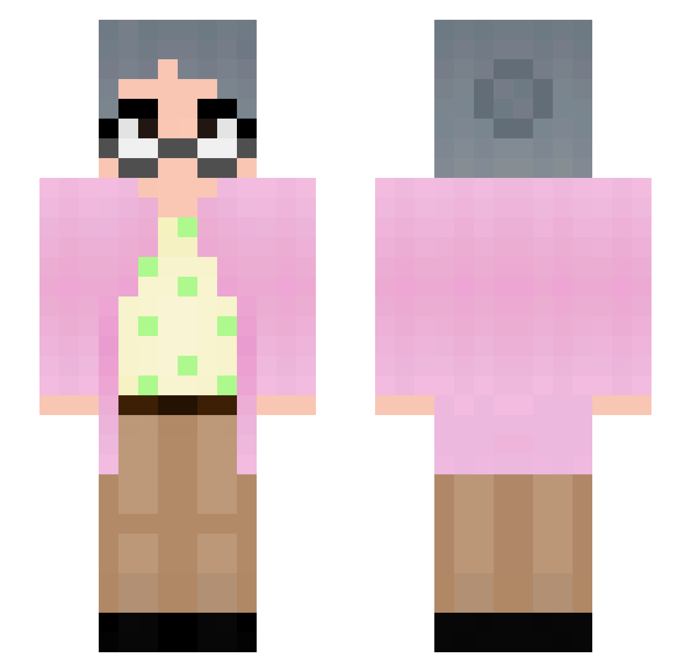 Renate Minecraft skin, front and back view