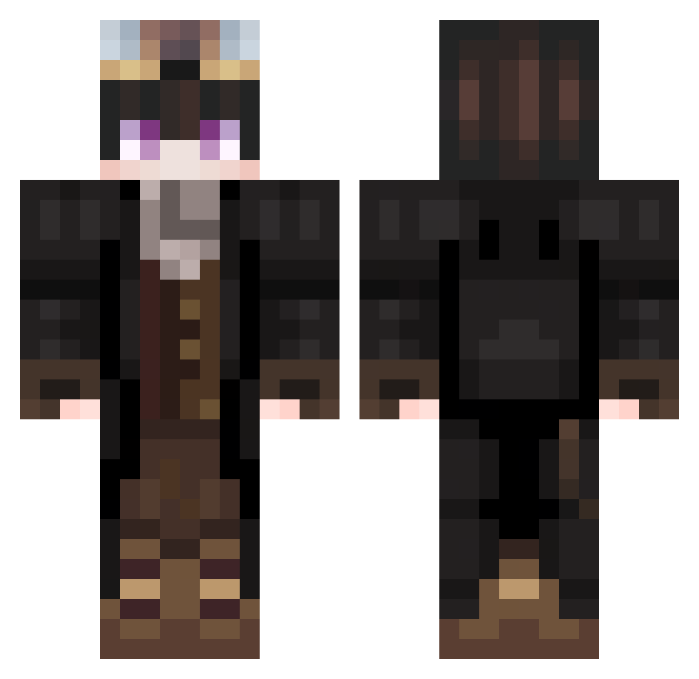 xfranci93 Minecraft skin, front and back view