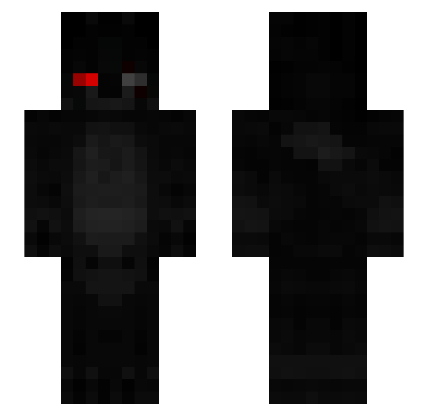 Woolf Minecraft skin, front and back view
