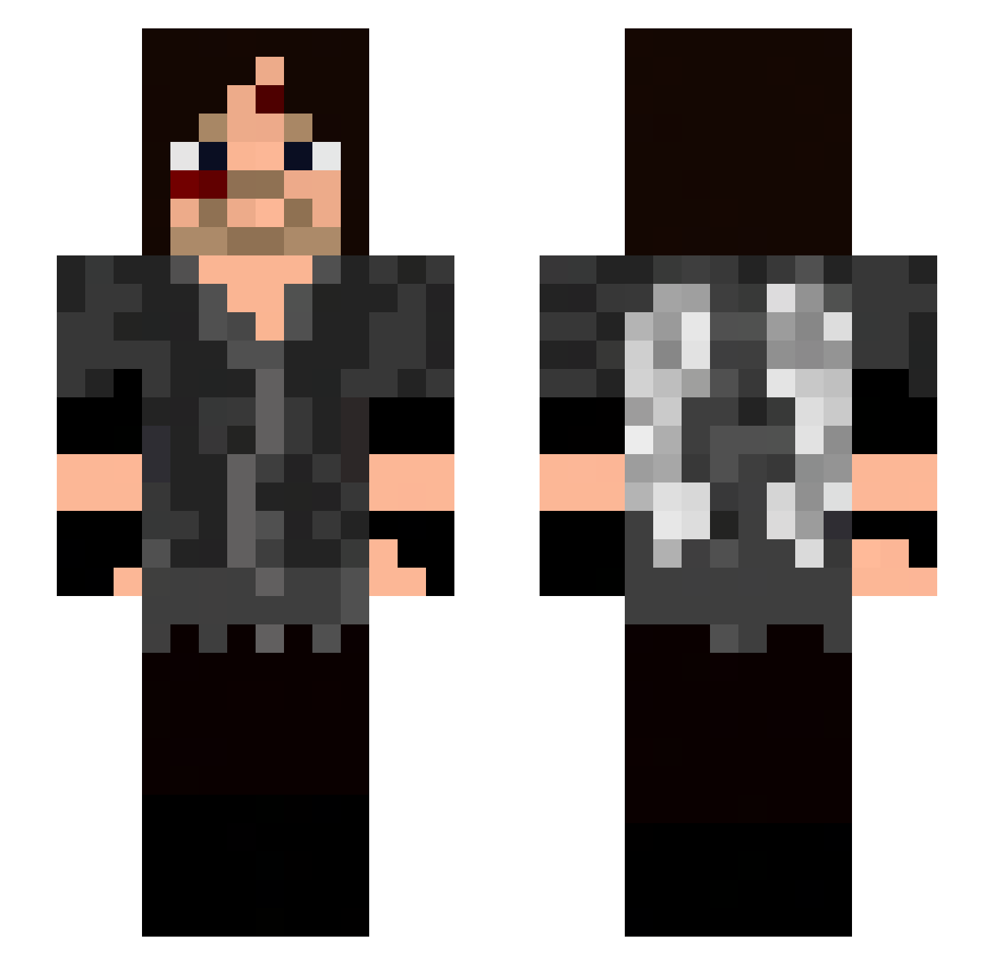 FleKopXOfficial Minecraft skin, front and back view