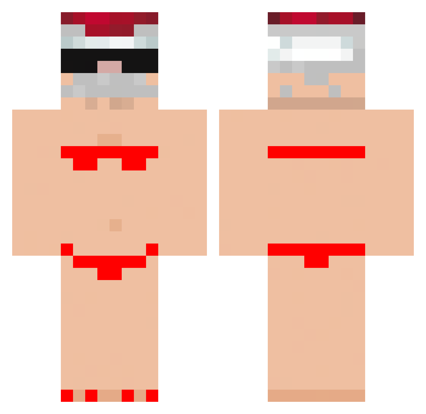 HealmBR Minecraft skin, front and back view