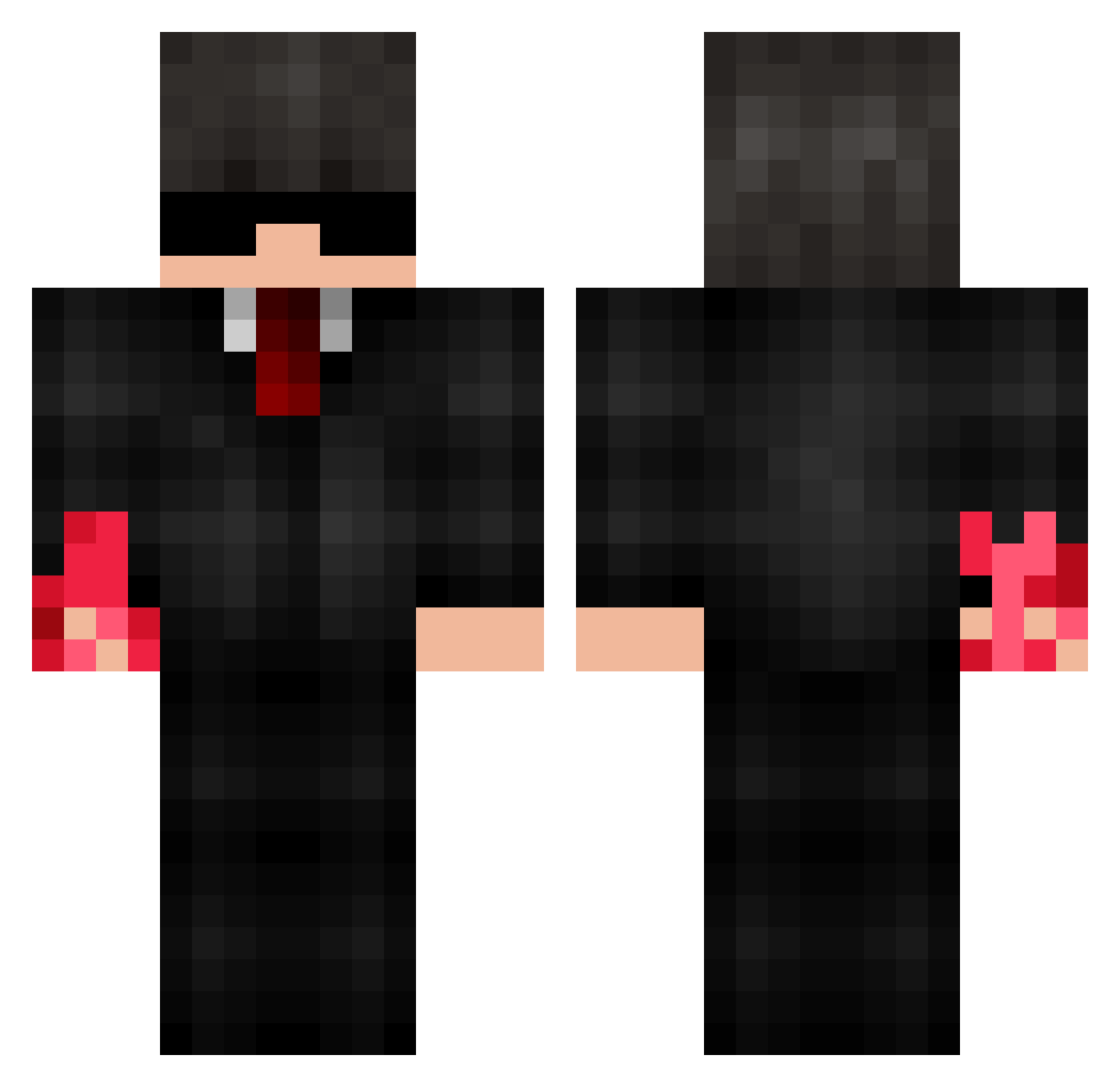 Skemik_YT Minecraft skin, front and back view
