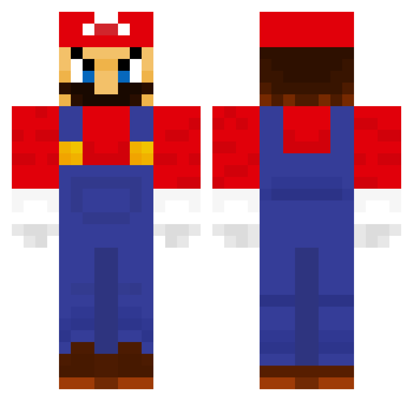 SuperMagoo Minecraft skin, front and back view