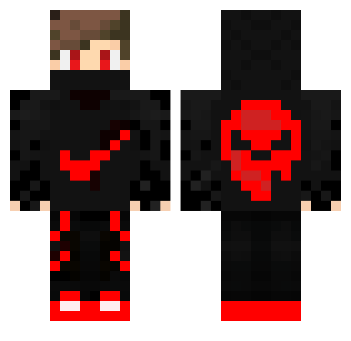 ShiZer00 Minecraft skin, front and back view