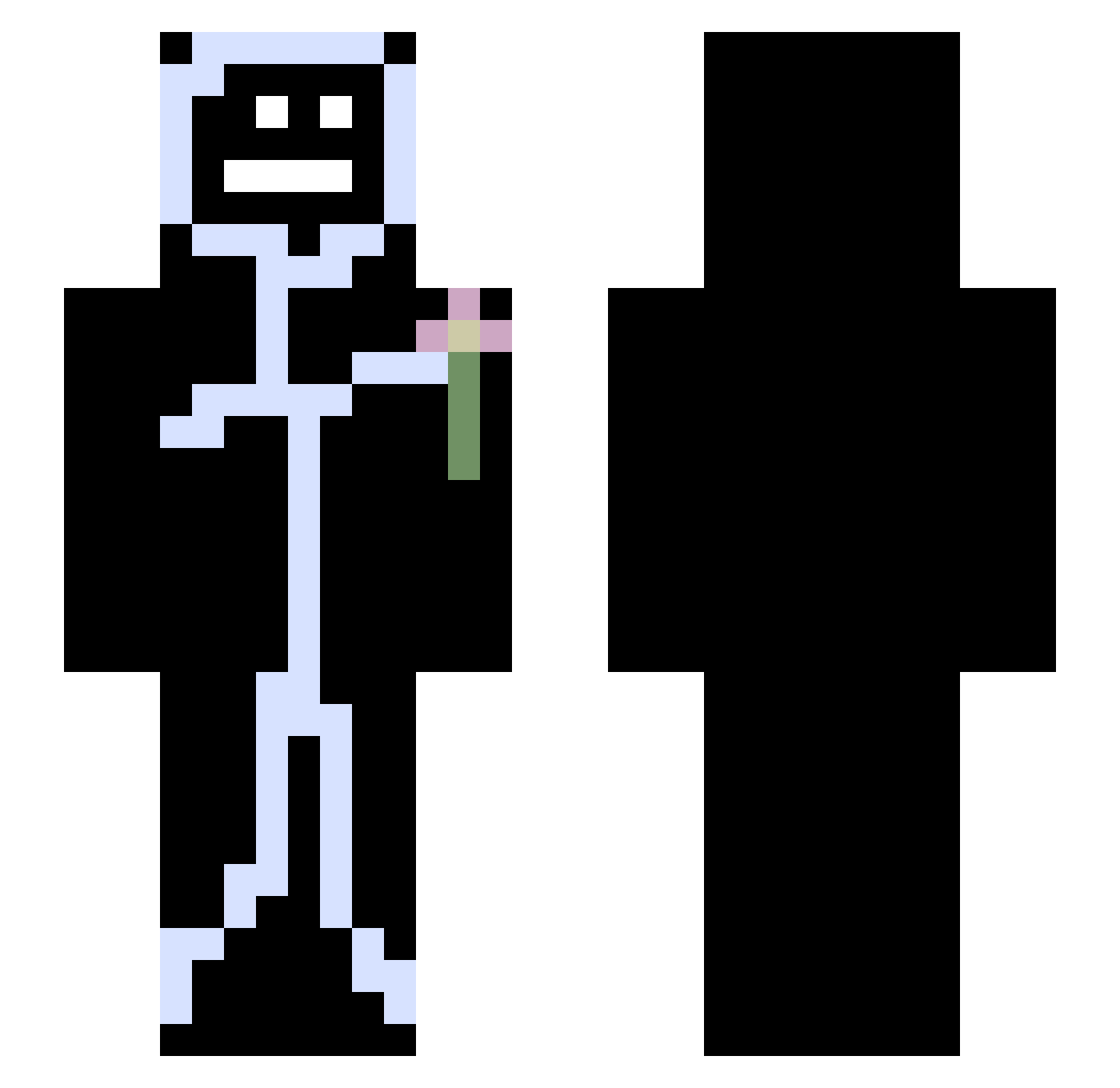 RaymiXD Minecraft skin, front and back view