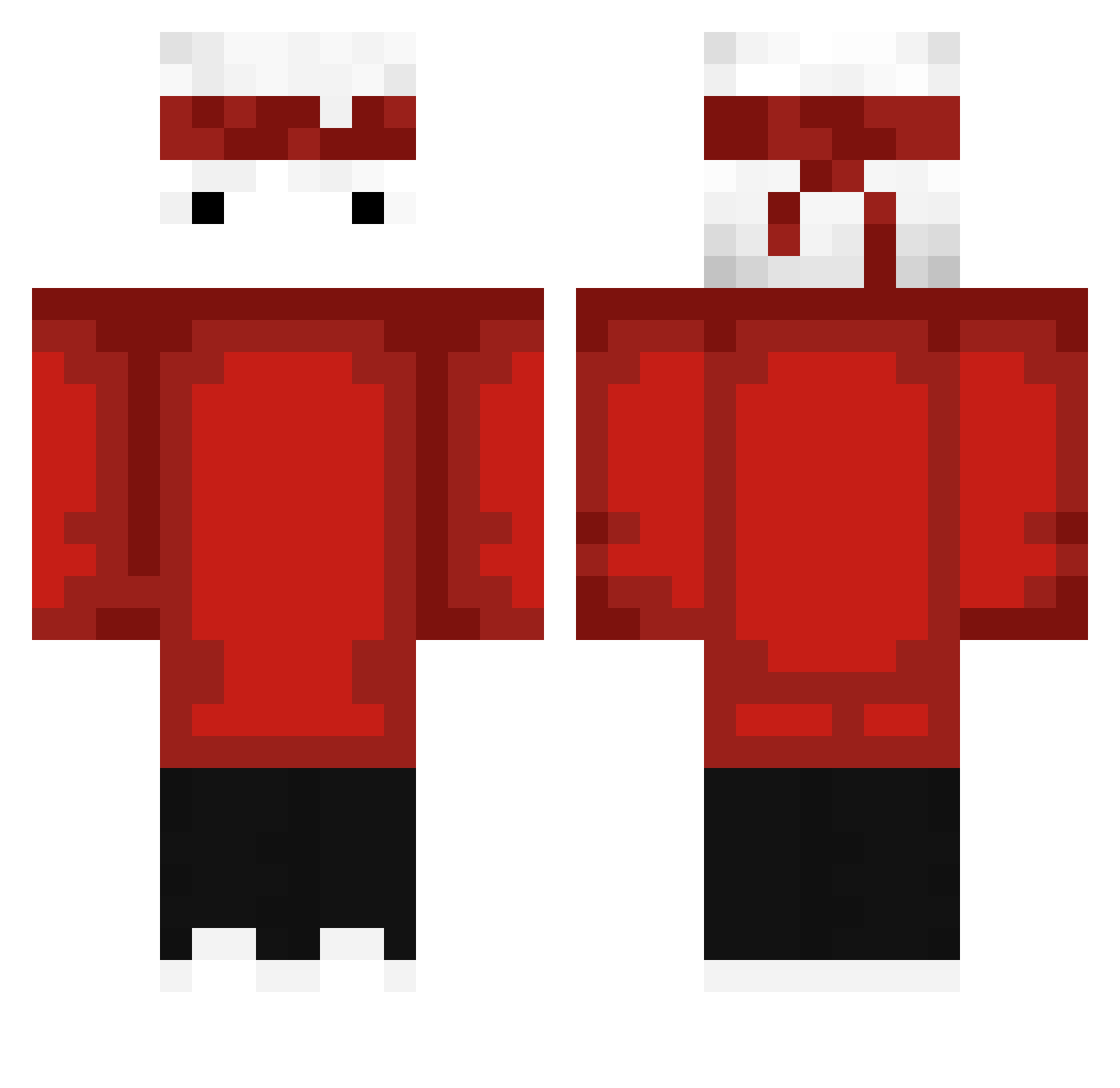 SyrLion Minecraft skin, front and back view
