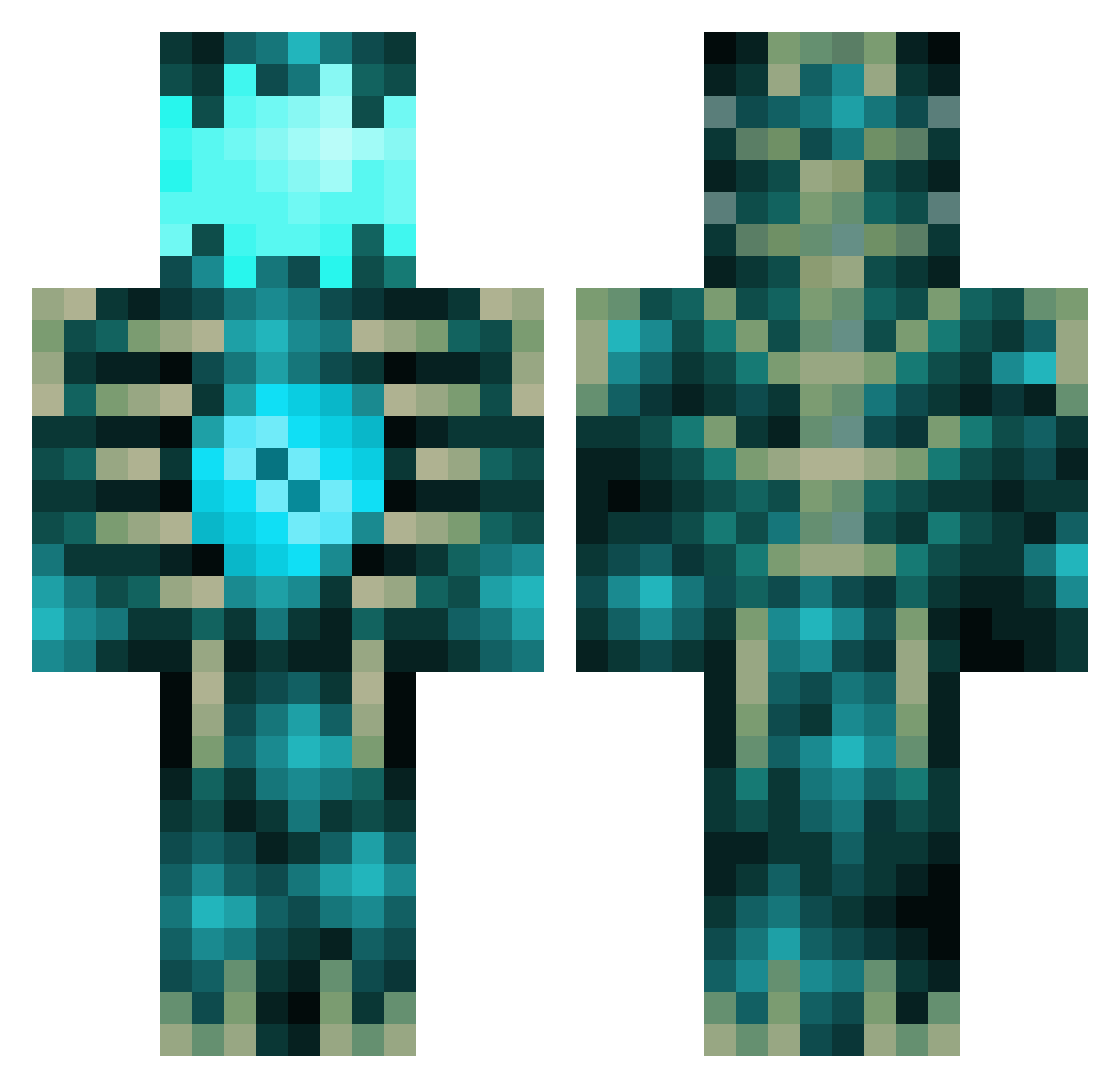 ppju Minecraft skin, front and back view