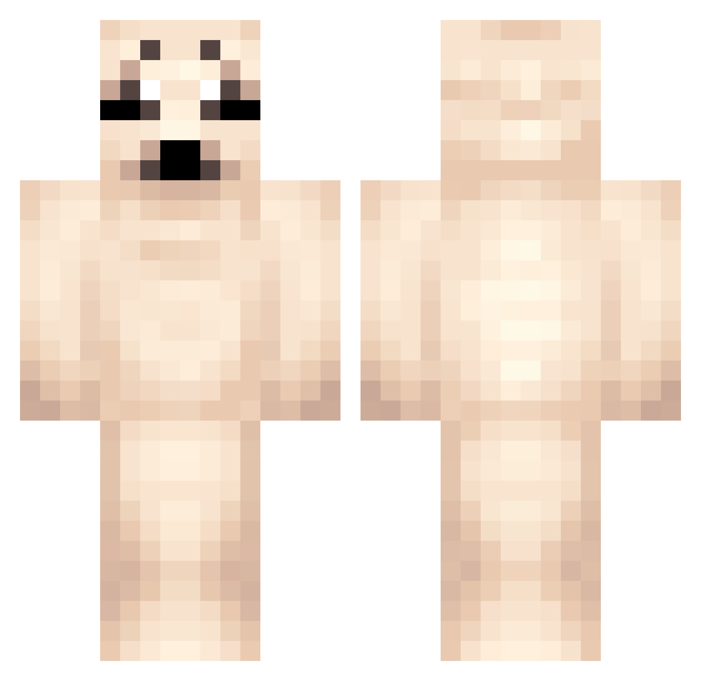 Low_cata Minecraft skin, front and back view