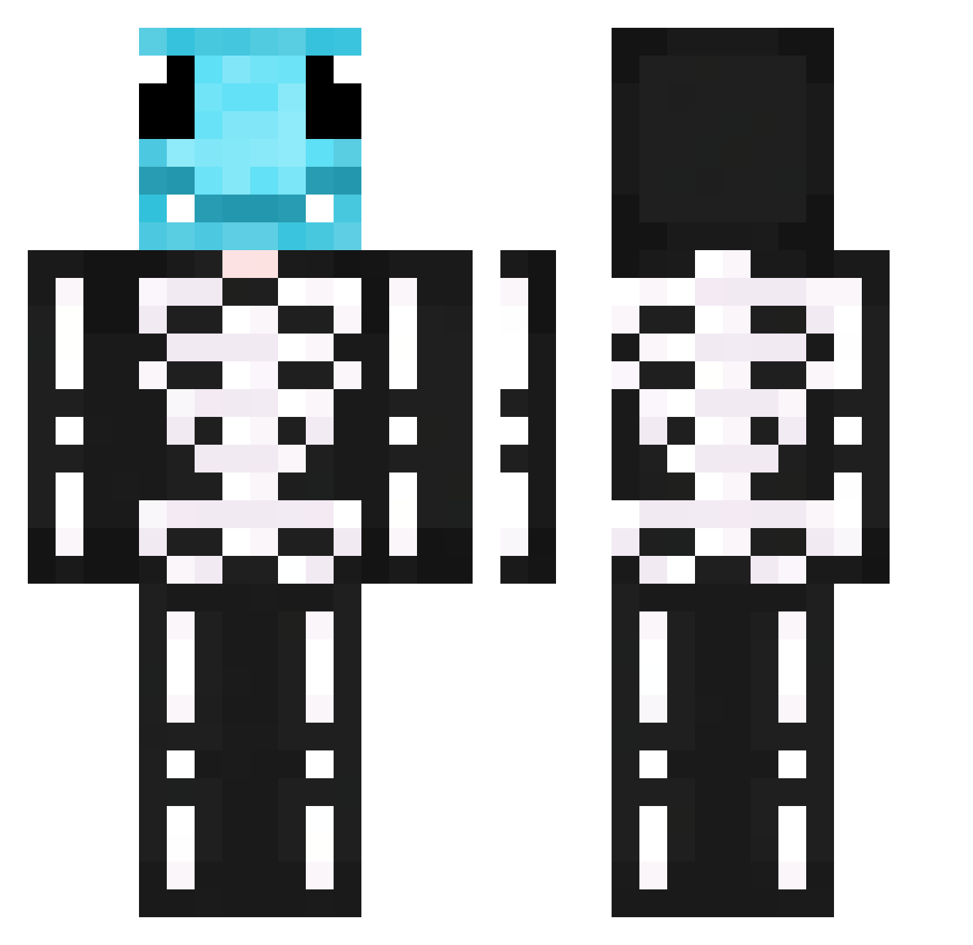 TotoJamz Minecraft skin, front and back view
