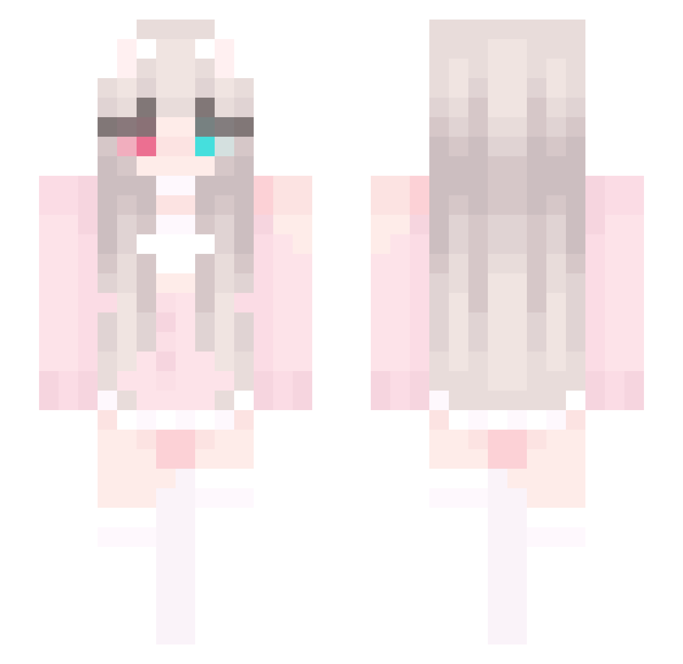 Xiao_Bai_23333 Minecraft skin, front and back view