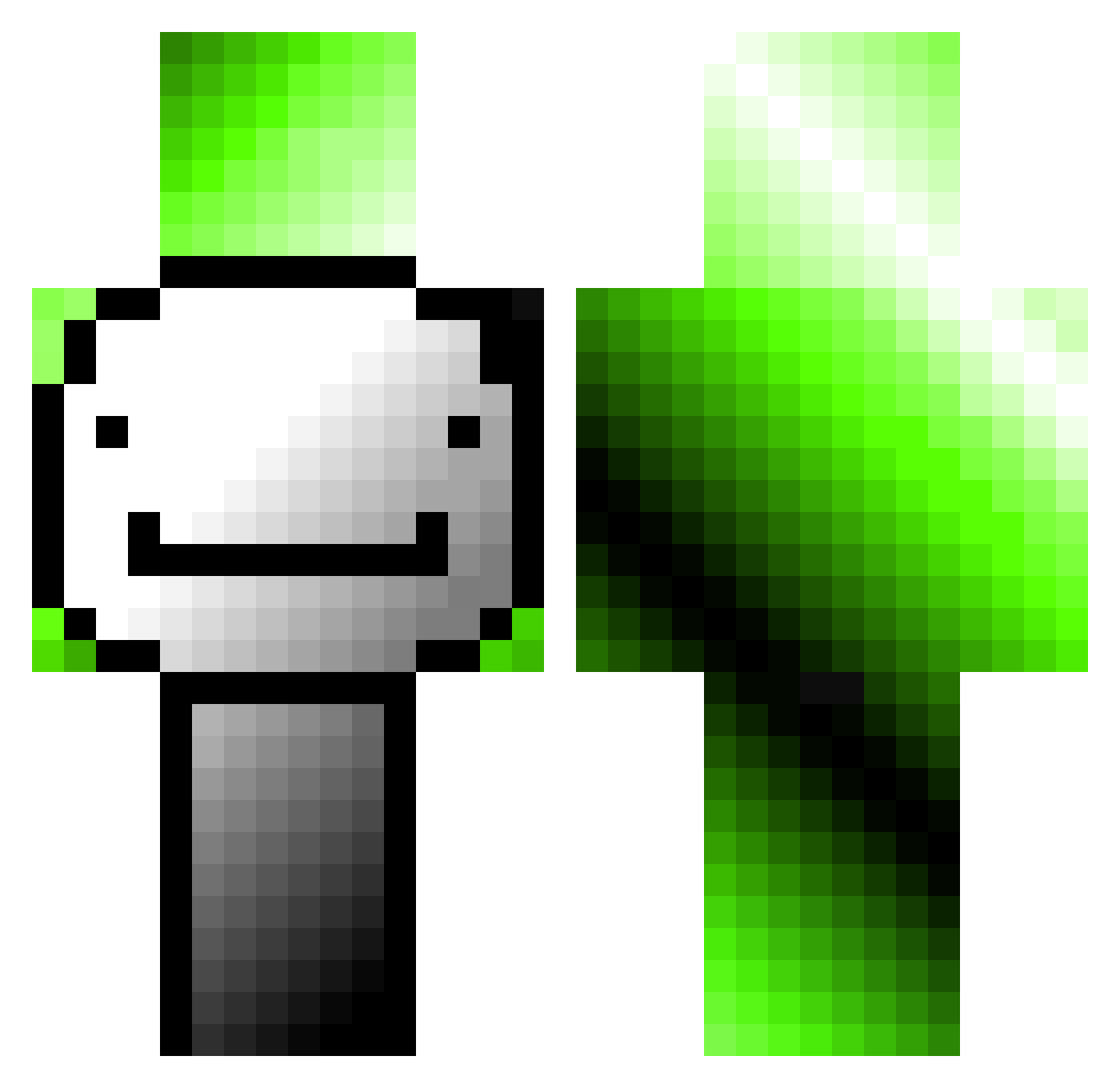 Jojakem Minecraft skin, front and back view