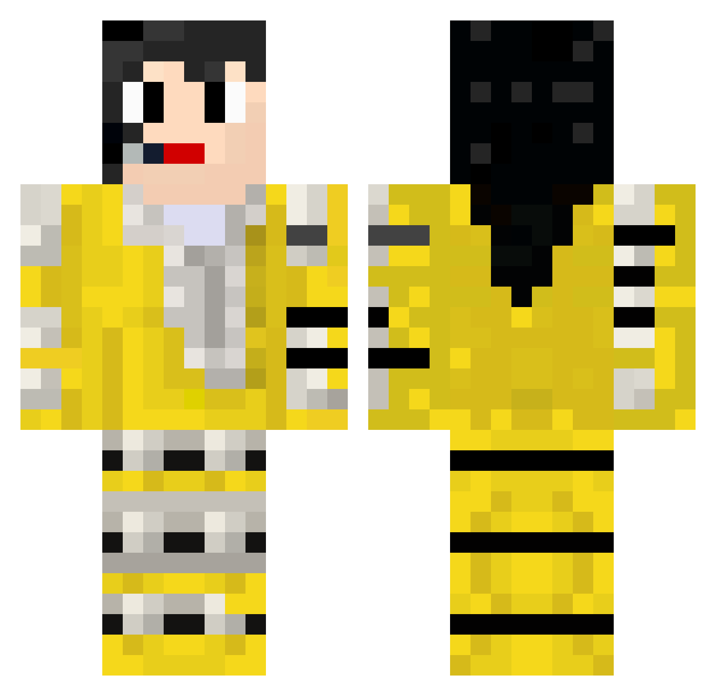 SenseiKiller Minecraft skin, front and back view