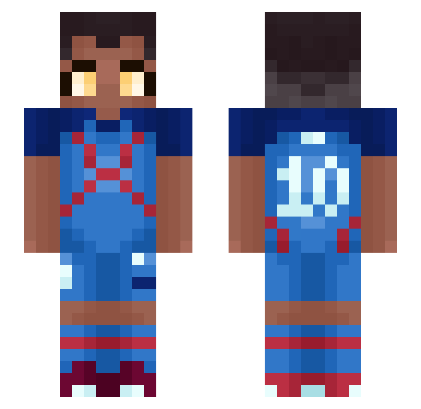 Venomonas_Extrem Minecraft skin, front and back view